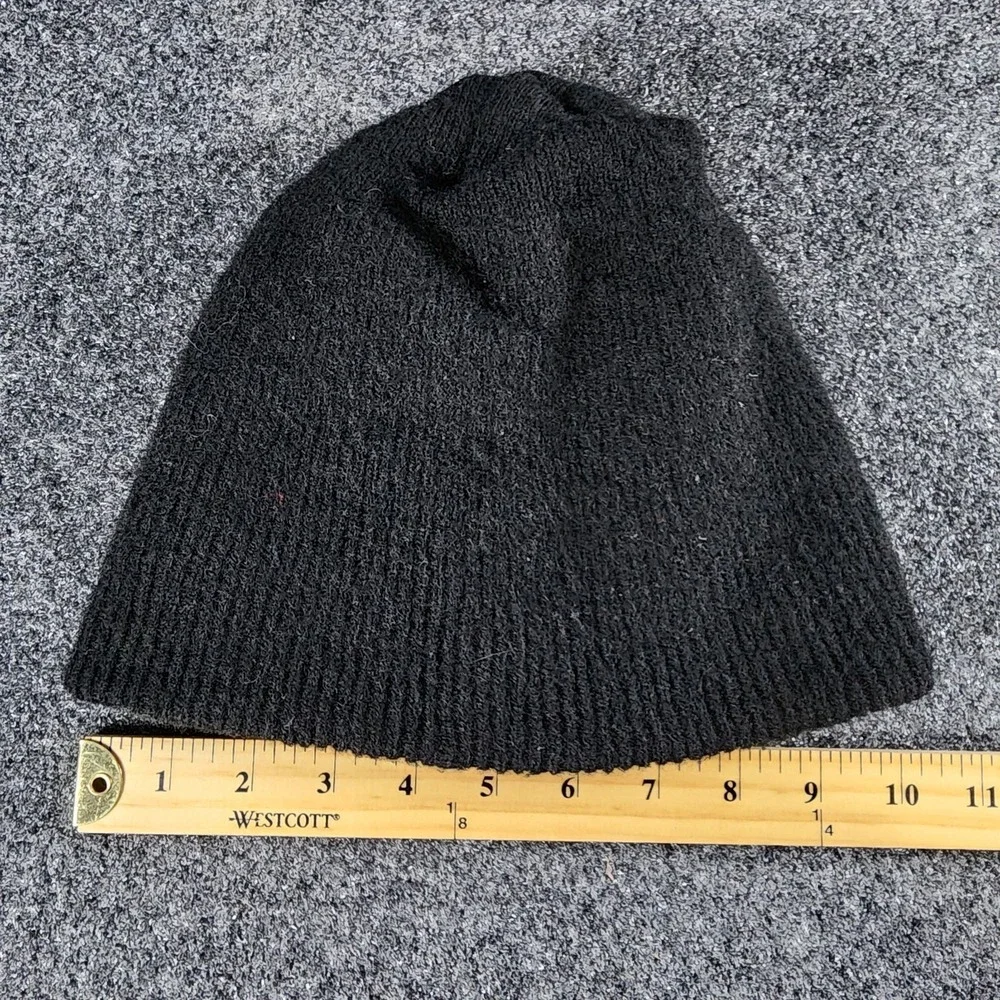 VTG Seneca Cayuga Industries 100%‎ Wool Beanie Black Made In USA Military